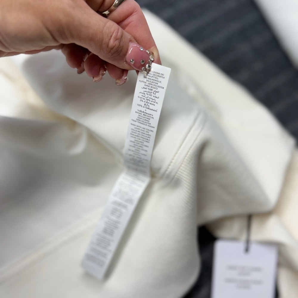 Alo Yoga Night Out Women's Cargo Jacket Ivory NWT's Cotton Twill Boxy Cropped. - Picture 14 of 14